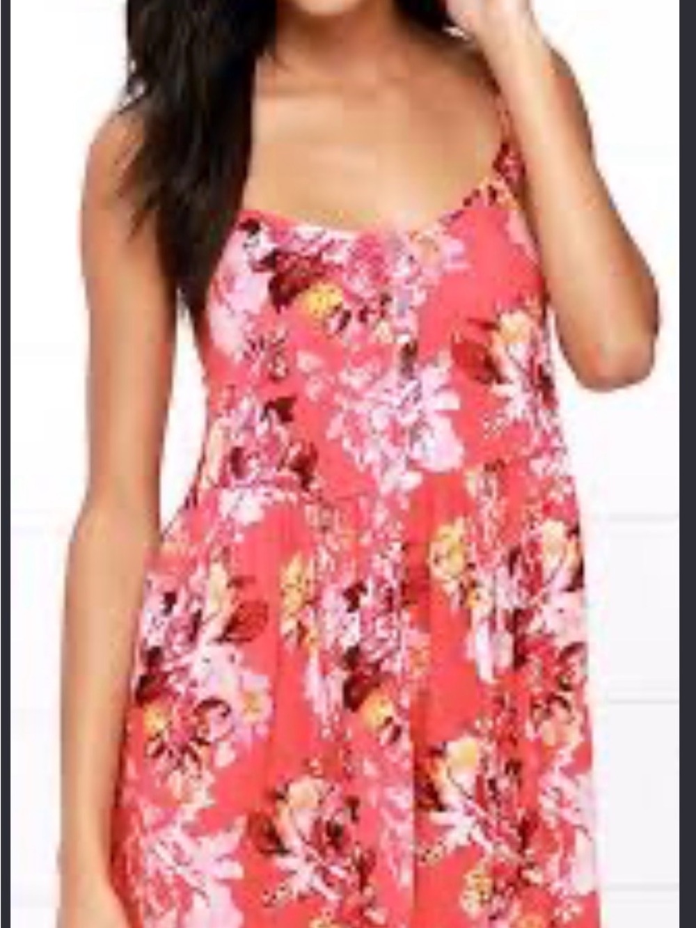 Billabong Coral Floral Cami Dress